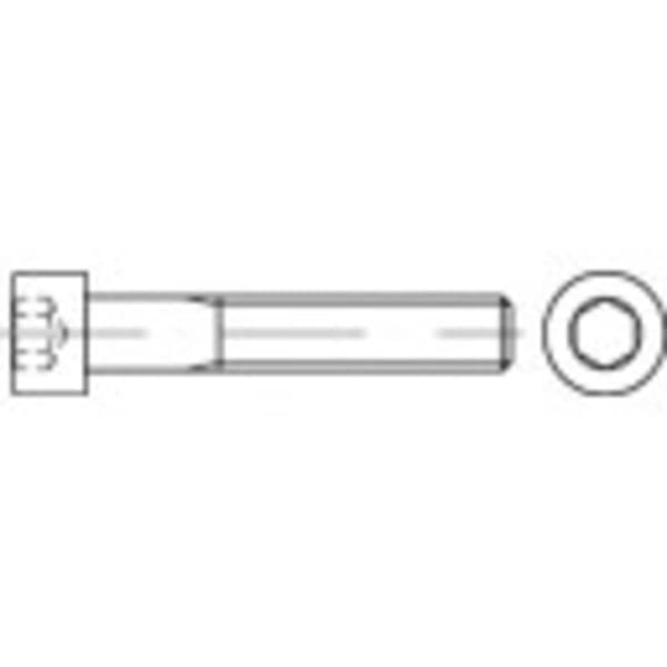 TOOLCRAFT 1061800 Cylinderskruvar M2 8 mm Insexkant DIN 912 Rostfritt stål A2 100 st
