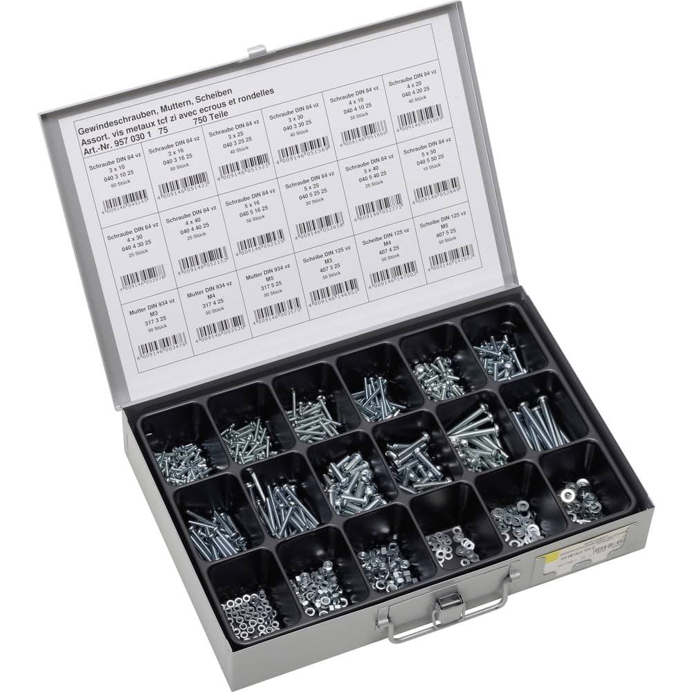 Gängad skruv sortiment 1 set SWG 750 parts 957030175