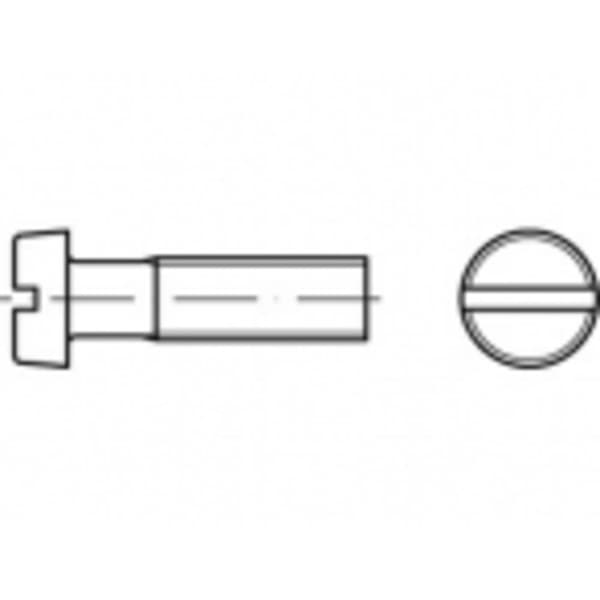 TOOLCRAFT TO-5451069 Cylinderskruvar M4 40 mm Spår Polyamid 200 st