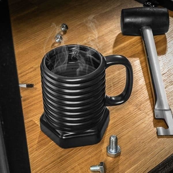Mugg - Märke - Modell - Keramik - 390ml - Svart