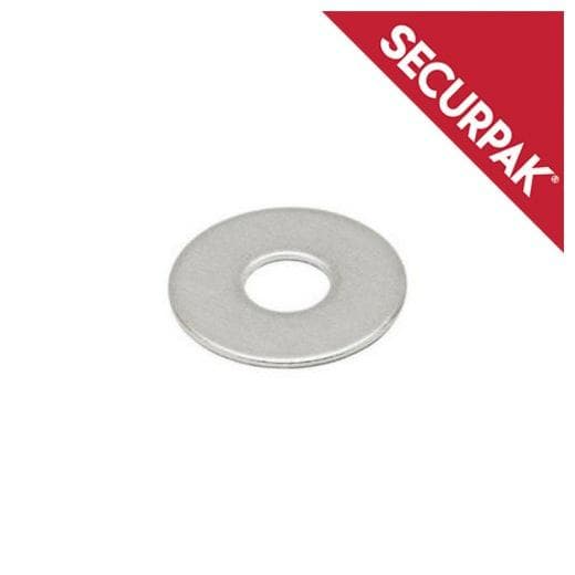Securpak M6 Forzinkede penny-skiver (pakke med 10) Silver 32mm