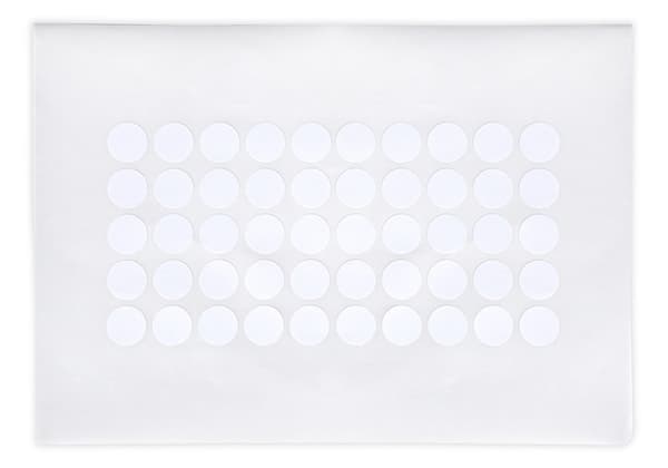 Runda klisterlappar 20 mm, 50-pack Vit