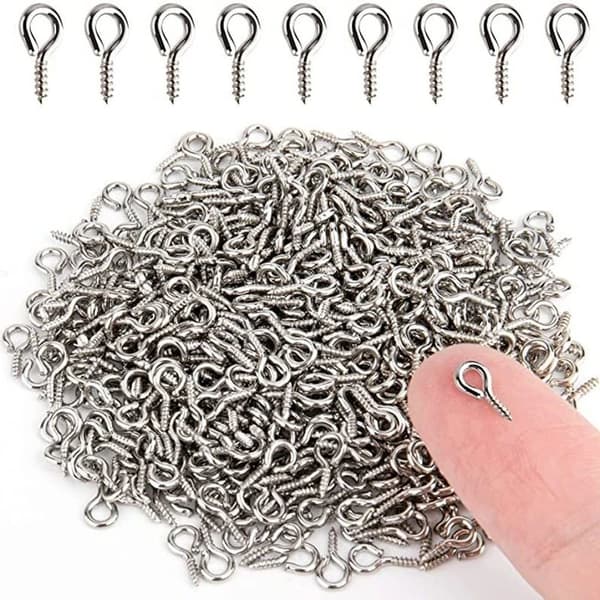 Små skruvögla stift 200-pack