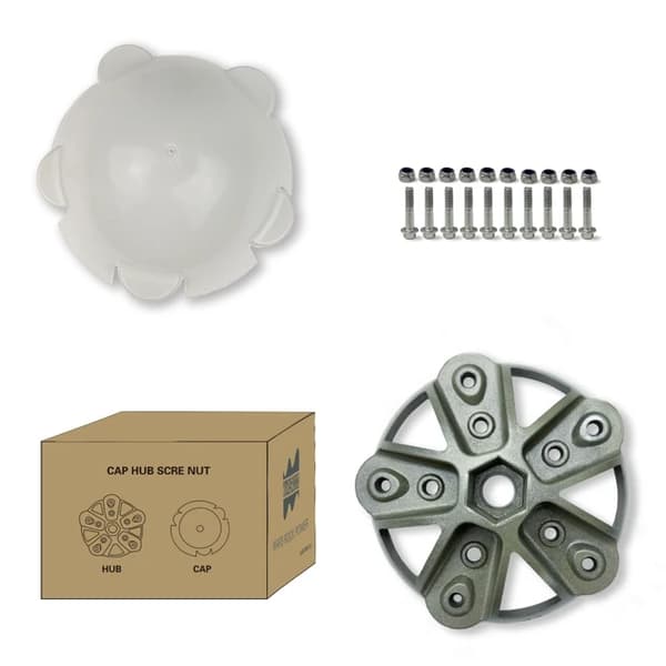 Vindmølle Hub Kit, 135mm Diameter, Inkluderer Blade og Hardware, 6hjulsnav og kapsel