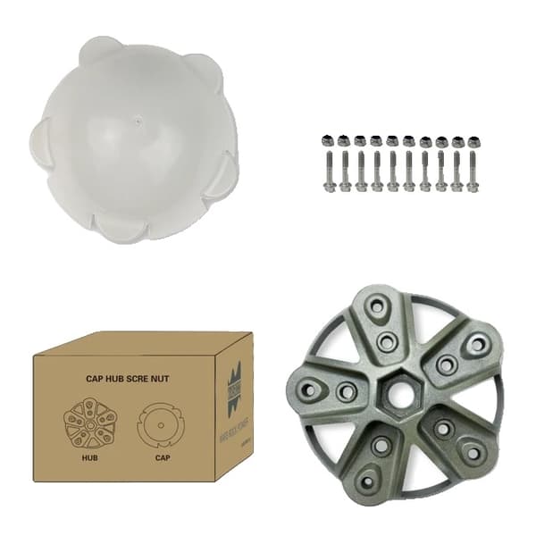 Vindmølle Hub Kit, 135mm Diameter, Inkluderer Blade og Hardware, 6hjulsnav og kapsel