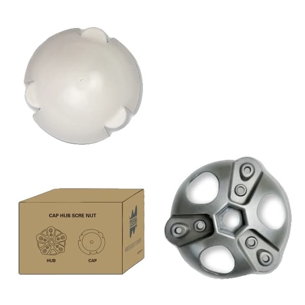 Tuuliturbiinin navan sarja, halkaisija 135mm, sisältää lapat ja kiinnikkeet., 6-pyöräinen navakuppi 3wheel Hub and cap