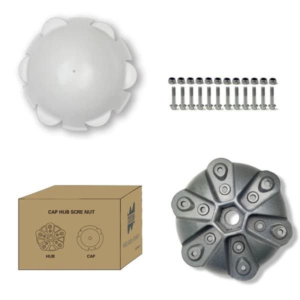 Vindmølle Hub Kit, 135mm Diameter, Inkluderer Blade og Hardware, 6hjulsnav og kapsel