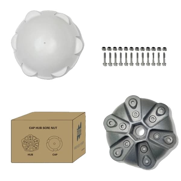 Vindmølle Hub Kit, 135mm Diameter, Inkluderer Blade og Hardware, 6hjulsnav og kapsel