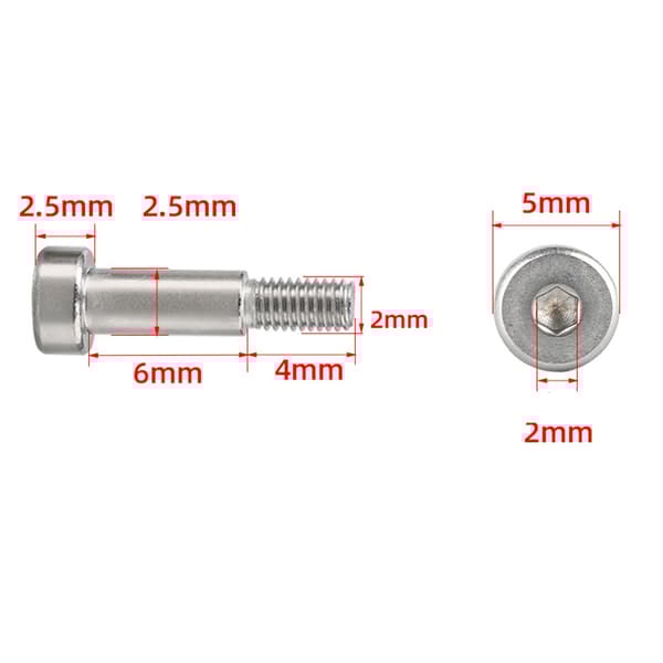 INF Sekskantskruer 2.5*M2*6