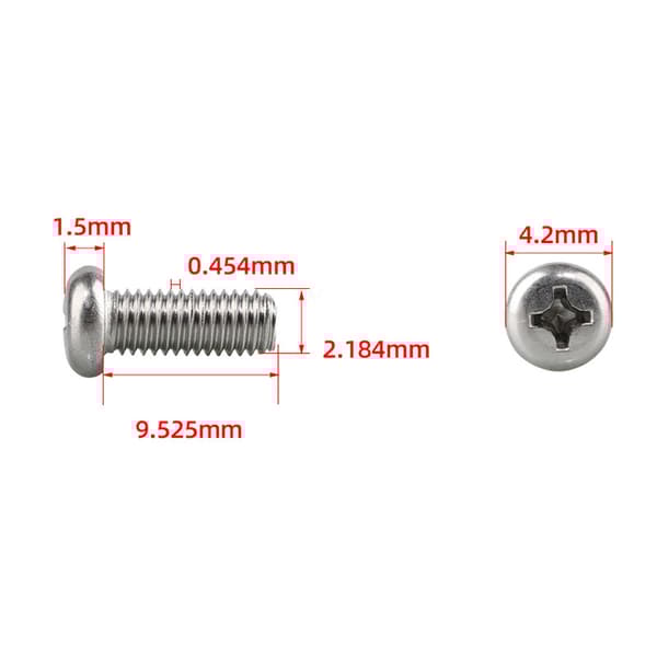 INF Phillips Pan ruuvit (100 pakkaus) #2-56*1