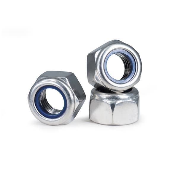 INF 304 ruostumattomasta teräksestä valmistetut nailoniset lukkomutterit (20 kappaleen pakkaus) M16