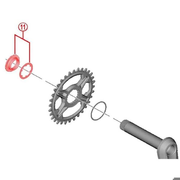 Öm och bricka Shimano FC-M8100