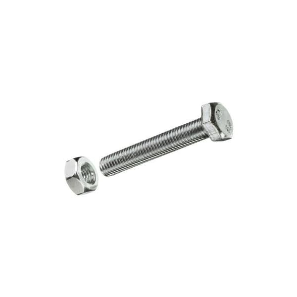GENERISK - Box L 10 enheter. Metrisk sexkantig hyttskruv + zinkmutter M10x40mm Fadix