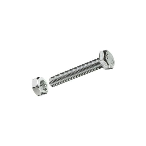 GENERISK - Box L 10 enheter. Metrisk sexkantig hyttskruv + zinkmutter M10x40mm Fadix