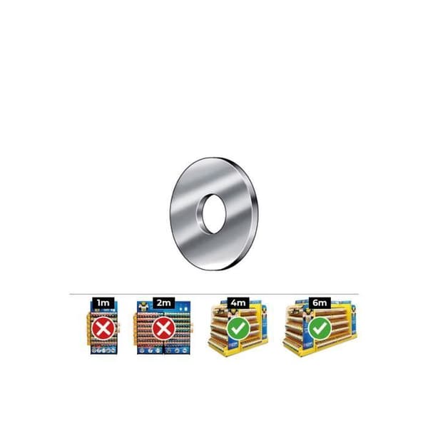 Kroppsbricka Din 9021 10 Platt Zink - GENERIC - Box 100 Vanlig - Vit