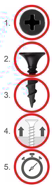 Kipsilevyruuvit puulle KSGD-42090