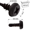 Miniatyrbillede 3 af 9: KSTEX loppeskruer 3,5x9,5mm Fosfateret