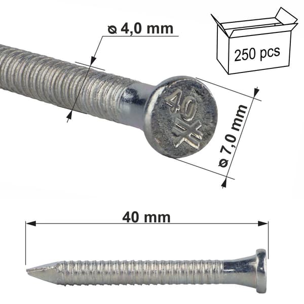 Tømrer fugesøm CNA 4,0x40mm
