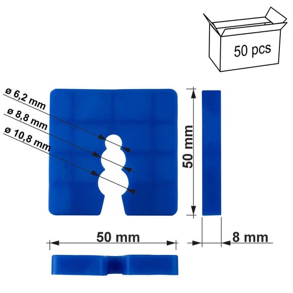 DW-08 50x50 nivelleringsafstandsstykke