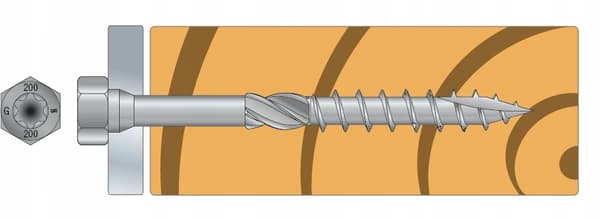 Skruer til tømrerfuger SSH 10,0x60mm