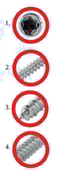 Miniatyrbillede 6 af 9: Dørrammeskruer, cylindrisk hoved, WHOW-75082