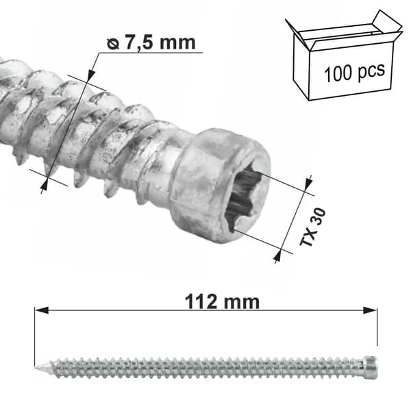 Dørrammeskruer, cylindrisk hoved, WHOW-75112