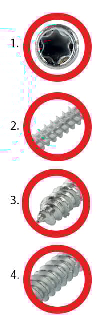 Dørrammeskruer, cylindrisk hoved, WHOW-75112