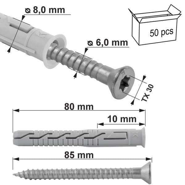 Rammeudvidelsesbolte S KPS-FAST-08080S