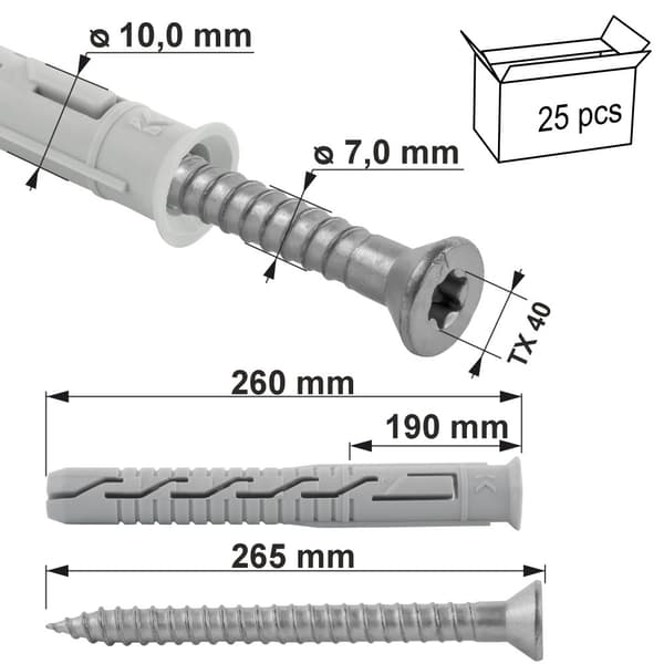 Rammeudvidelsesbolte S KPS-FAST-10260S
