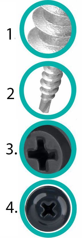 GM-B monteringsstik 4,2x16mm RAL 7016