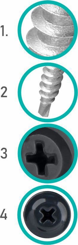 GM-B monteringsstik 4,2x25 mm RAL 7016