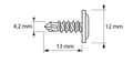 Miniatyrbillede 3 af 9: GM-B monteringsstik 4,2x13mm RAL 8017
