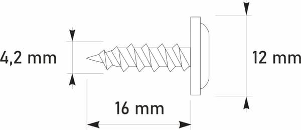 GM-S monteringsstik 4,2x16mm RAL 8004