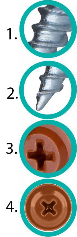 GM-S monteringsstik 4,2x16mm RAL 8004
