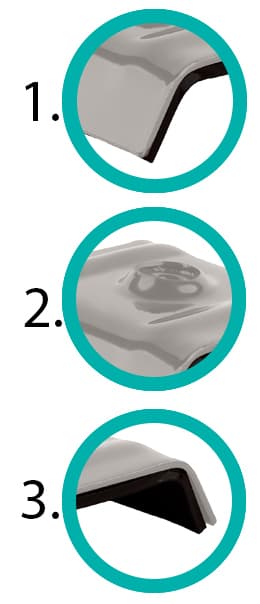 Satulalaukut 30mm RAL 9007