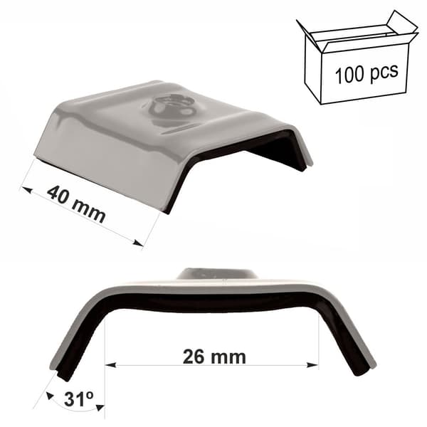 Sadeltasker 26mm RAL 9007