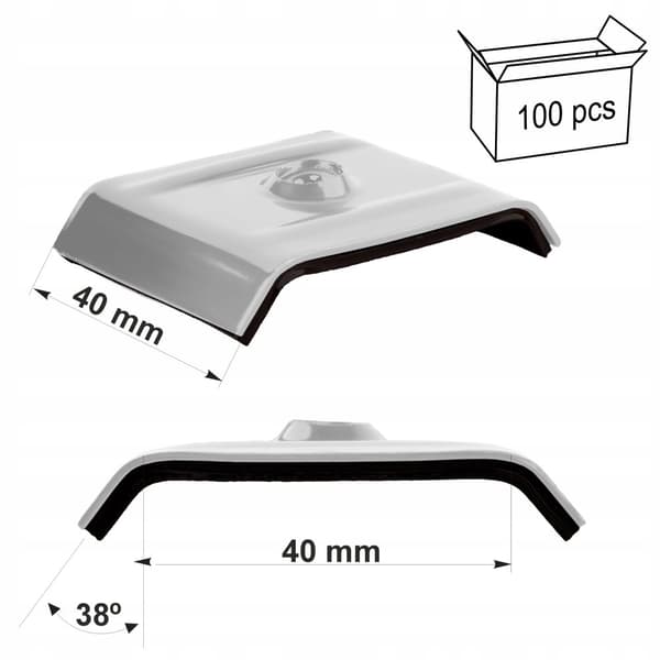 Sadeltasker 40mm RAL 9010