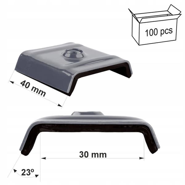Satulalaukut 30mm RAL 9006