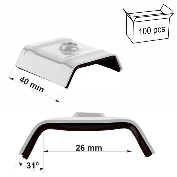 Satulalaukut 26mm RAL 9010