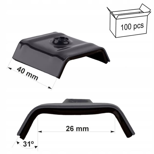 Satulalaukut 26mm RAL 7016