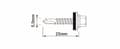 Miniatyrbillede 3 af 9: Selvborende skruer GT5 Z14 5,5x25mm RAL 7016
