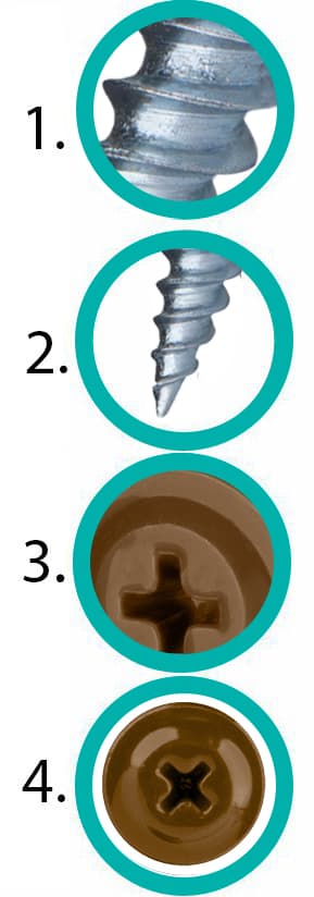 GM-B monteringsstik 4,2x25mm RAL 8003