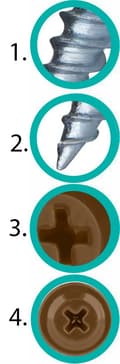Miniatyrbild 7 av 9: GM-S monteringskontakter 4,2x16mm RAL 8003