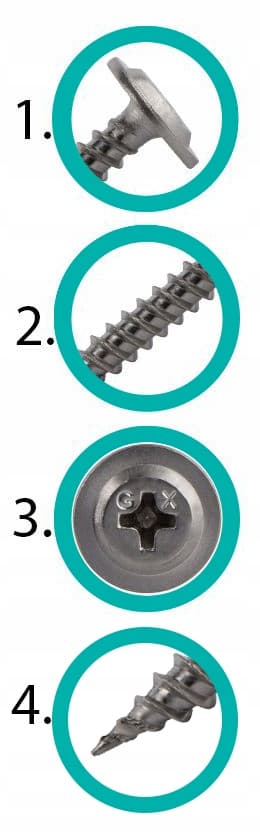 GMZ-S monteringsstik 4,2x25mm RAL rustfrit stål