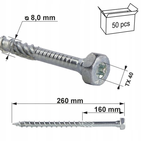 Sekskantede hovedforbindelsesskruer WKCH-08260