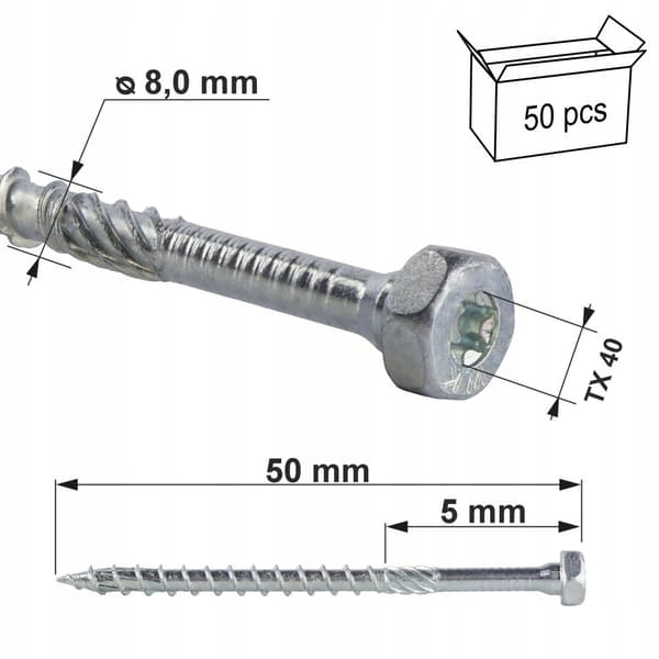 Sekskantede hovedforbindelsesskruer WKCH-08050