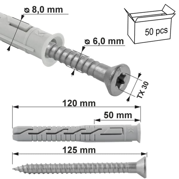 Rammeudvidelsesbolte S KPS-FAST-08120S