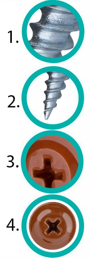 GM-B monteringsstik 4,2x16mm RAL 8004
