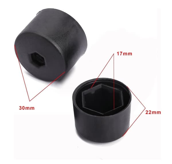 Hjulmutterkåpa / Hjulbultskåpa 17mm - 20-Pack