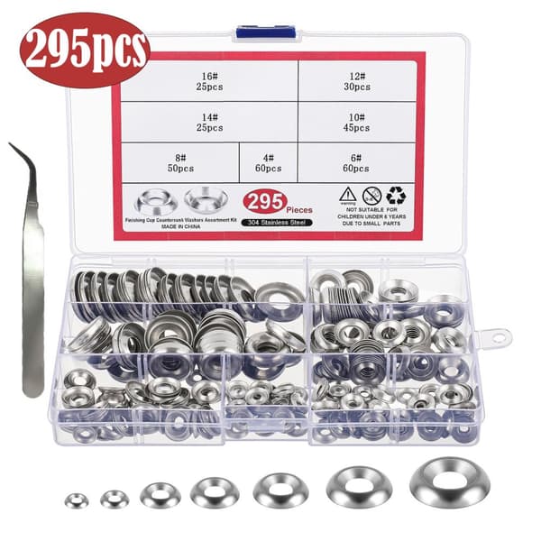 INF 295 st Konvexa Brickor Set - 304 Rostfritt Stål Sortiment